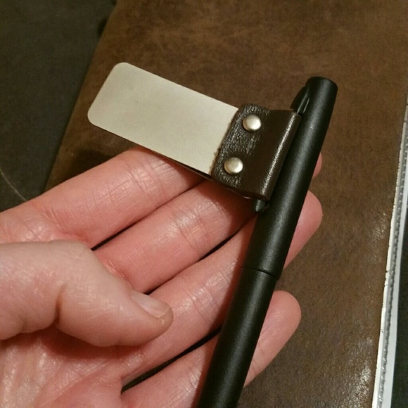 Midori Travelers Notebook Accessories - Midori Travelers Notebook leather pen holder